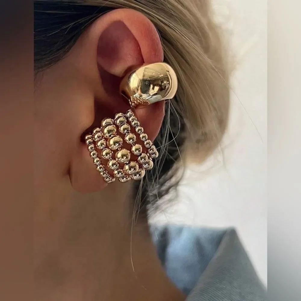 Gold Beaded Ear Cuff #1755